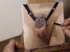Cock Cage Thighs and Crotch - JOI of Painting Episode 123