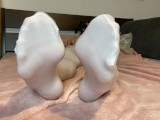 Trans Solo Feet white Pantyhose in your Face