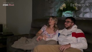 Blonde Slut Gives Boyfriend A Rimming And Blowjob