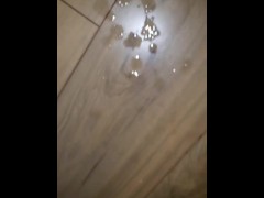 Daddy made a mess for his good lil cum slut to lick up