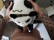 Preview 2 of Il me baise comme j'aime dans mon Pyjama Panda + grosse éjac  🐼💦