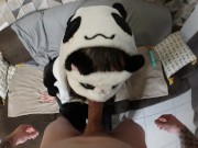 Preview 3 of Il me baise comme j'aime dans mon Pyjama Panda + grosse éjac  🐼💦