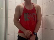 Preview 1 of Jerking off before having a shower.