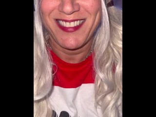 Mature MILF Harley Quinn strip tease and folding chair fuck Video