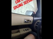 Preview 1 of Edging white cock in car wash   Bonus huge cumshot video