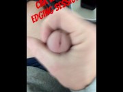 Preview 3 of Edging white cock in car wash   Bonus huge cumshot video