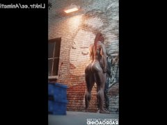 CASUAL ENCOUNTER IN THE ALLEY ENDS WITH A GOOD UNCENSORED ANIMATED CREAMPIE|| 4K60