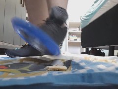 Stepping on fruit