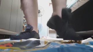 Stepping on fruit