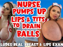 Bimbo Nurse pumps up her Tits