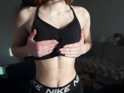 Preview 1 of Stripping out of my Nike gym clothes