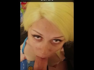 He sent a Video to my Husband on Snapchat while I was Sucking his Cock