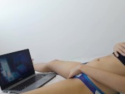 Preview 1 of Masturbating and watching harem hentai