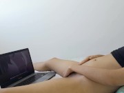 Preview 6 of Masturbating and watching harem hentai