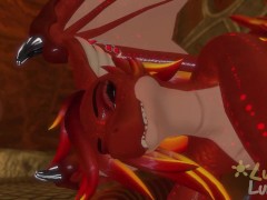 Bratty futa dragon becomes submissive...