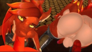 Bratty futa dragon becomes submissive...