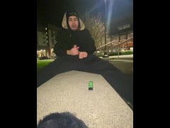 PUBLIC! Jerking Off in Public & Sucking Toes Until I Cum!