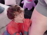 Preview 1 of SpiderTwink saves boys life by giving him amazing sloppy head