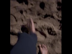 Pretty Bare Feet Walking in the Sand - Screenshot 3 of 16 - Bare