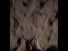 Pretty Bare Feet Walking in the Sand - Screenshot 6 of 16 - Feet
