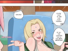 Tsunade ""Trains"" Sakura With Her Futa Cock ♥ Naruto Comic - Screenshot 1 of 16 - Comic
