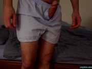 Preview 1 of Vibrator fun in boxer shorts