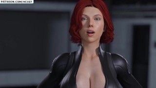 BLACK WIDOW SPECIAL TRENING TRY NOT TO CUM AVENGERS HENTAI ANIMATION 4K 60Fps