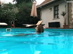 Hungarian tiny beauty Hermione Ganger in the pool - Screenshot 3 of 16 - Very Hot Blonde