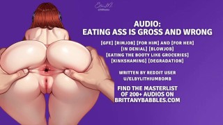 Audio : Manger le cul est gross et mauvais !