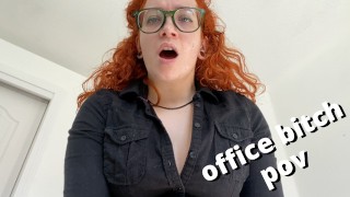 free use office bitch in panties and chastity for futa boss - full video on Veggiebabyy Manyvids