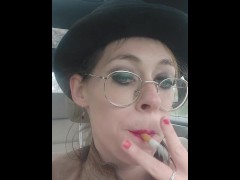 Cigarette Smoking in Mistress Car