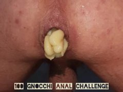 100 gnocchi Anal challeng...prolapse enema!!!look like heitai  anal larva overload