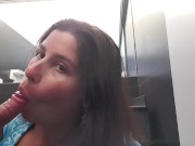 Preview 4 of Stepmom was Fucked in the Women's Toilet of the Shopping Center