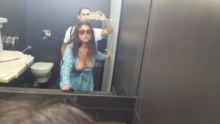 Stepmom Was Fucked In The Shopping Center's Women's Restroom