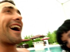 EURO, big boobs, big ass, Loona Luxx French Gipsy Anal & Mugur, outdoor, sexy, wet slut, T1