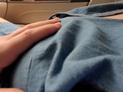 Preview 1 of Horny Stepsis allows Me to Touch Her Big Boobs and Pussy in the Car