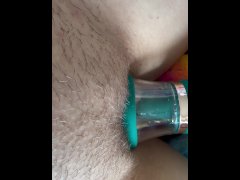 Play with my suction toy until I cum! Lots of creamy juices from my pussy