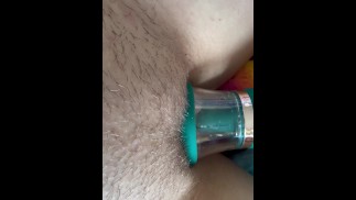 Play with my suction toy until I cum! Lots of creamy juices from my pussy