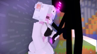 Animation porno Minecraft - Une fille suce la bite d’Enderman