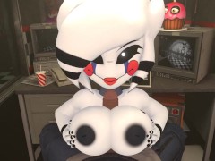 FNAF Puppet Titjob Five Nights at Freddy's Cum in Mouth black man