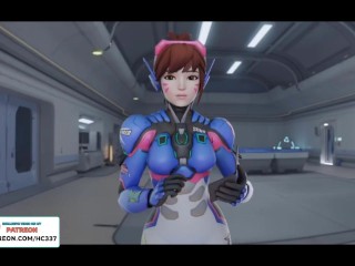 D.VA SEE HOW MERCY ANAL TRANING | OVERWATCH HENTAI AIMATED Video