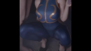 Chun-Li Threesome Blowjob❤️💦 [Street Fighter 3D Porn Animation]