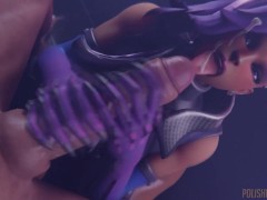 Sombra admiring her new boy toy's size 💦 [Overwatch Porn Animation]