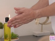Preview 5 of A Super Hot Massage Date with Busty Blonde MILF Sarah Taylor Complete with Happy Ending -S1:E1