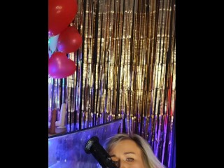 BLACK DILDO blowjob COW heels oil squirt Fishnet tights