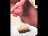 Multiple cum loads on food and eating it