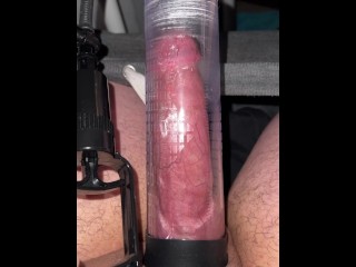 My Throbbing Cock Wanted one more Orgasm so Jerked one out after Pumping it up