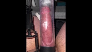 My Throbbing Cock wanted one more Orgasm so Jerked One out after Pumping it Up