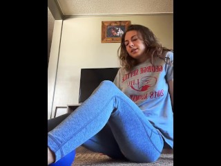 Secret joi on TikTok Live and rubbing my pussy on the carpet
