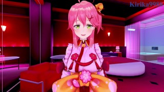 Sakura Miko and I have intense sex at a love hotel. - Hololive VTuber POV Hentai